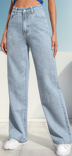 Jeans 2025 Com Pernas Retas Femininas - Ajuste Clássico