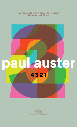 4 3 2 1, de Auster, Paul. Editora Schwarcz SA, capa mole em português, 2018