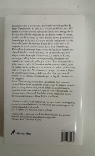 El Vino De La Soledad - Irene Nemirovsky - Salamandra (Usado)
