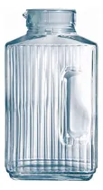Comprar Tarro de cristal con asa y tapa para zumo de agua cuadrado de 2 litros, color transparente