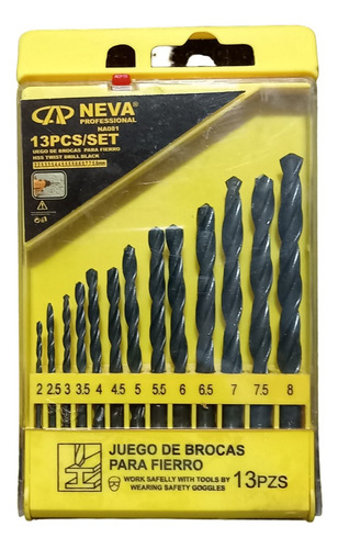 Set De Brocas 13pcs Metal Fierro 2mm A 8mm Para Taladro