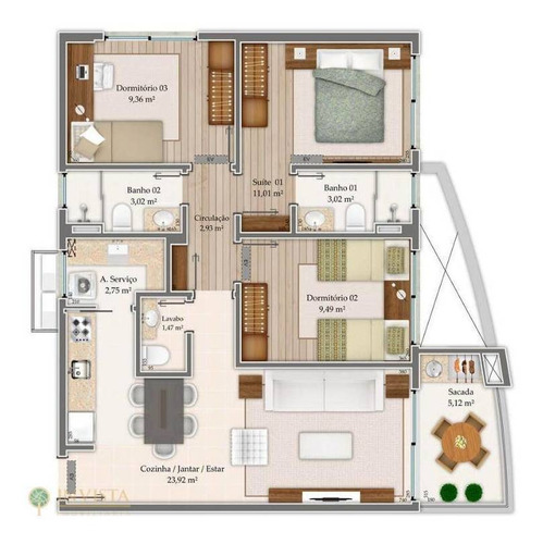 Imagem 11 de 21 de Apartamento No Bairro Estreito - Ap2477