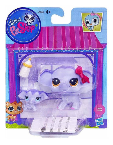 Littlest Pet Shop Elefante Y Del Elefante Del Bebé Figura C