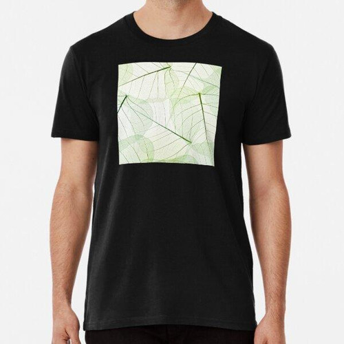 Remera Green Plant Leaves Pattern Illustration Algodon Premi