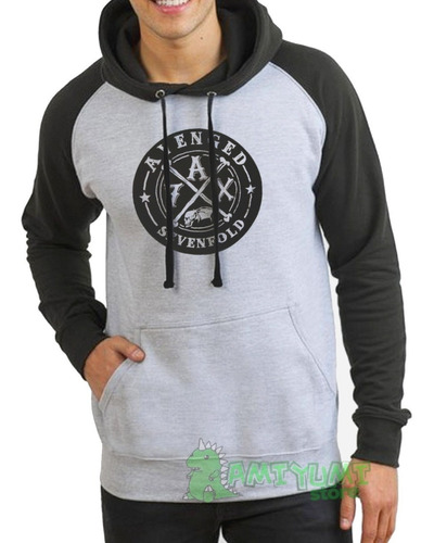 Moletom Avenged Sevenfold Raglan Canguru Blusa De Frio