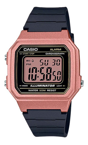 Imagen 1 de 3 de Reloj Mujer Casio W-217hm-5av Rose Gold Digital / Lhua Store