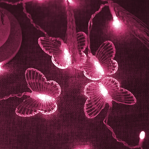 Luces De Cortina De Mariposa Decorman, 49 Pies 48 Led Usb 8