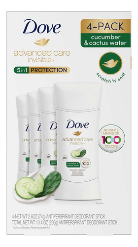 Dove Advanced Care Invisible+ Desodorante Antitranspirante .