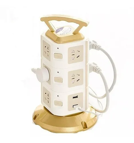 Torre Multitoma Corriente 3 Niveles 3 Usb X 12 Tomas 2500w