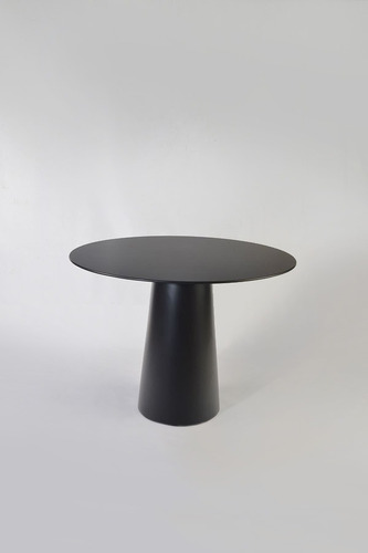 Mesa Redonda Tapa 100 Cm Base Negro - Tulip - Living Comedor