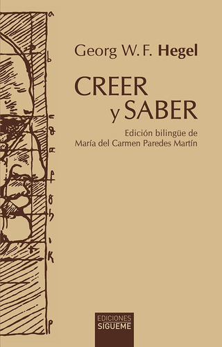 Libro Creer Y Saber - Hegel, Georg W.f.