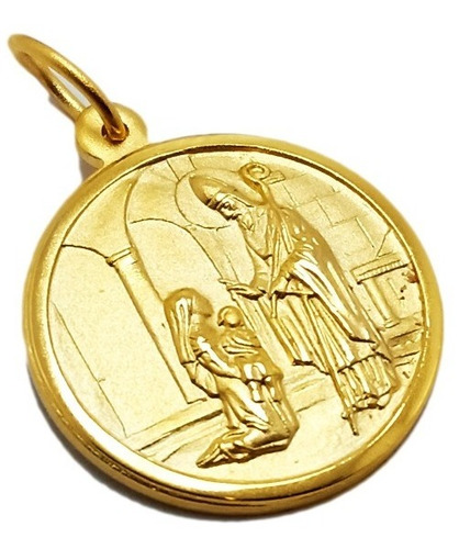 Medalla San Blas - Plaqué Oro 21k - 22mm