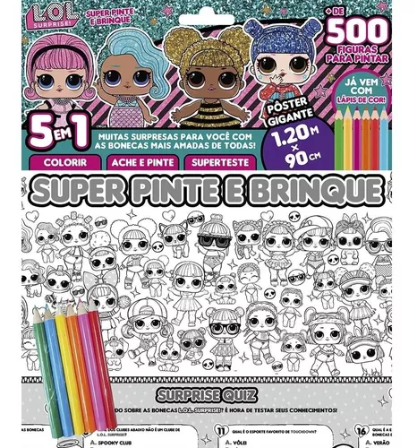 LOL Surprise Kit Livros para Colorir e Atividades