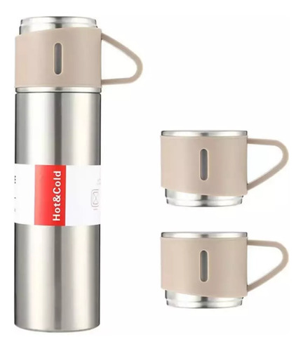 Set Termos Para Caliente Frio Termo Café Te + 3 Tazas 500 Ml