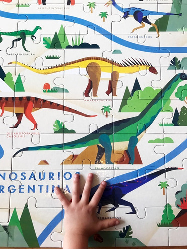 Imagen 11 de 12 de Rompecabezas De Dinosaurios De Argentina. 50 Piezas!