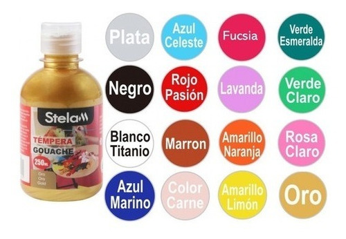 Pintura Tempera Guache 250ml