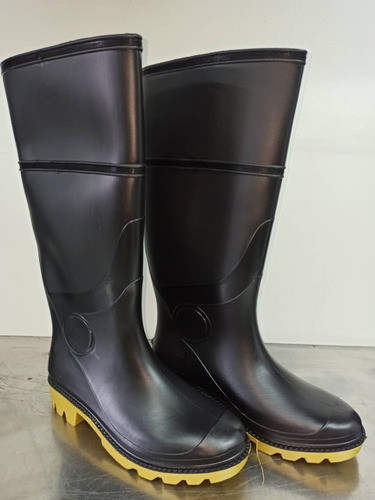 Botas De Seguridad Goma Pvc Caña Alta Sin Puntera