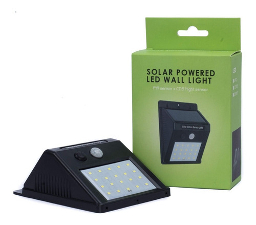 Imagen 4 de 7 de Luz Led Solar Para Pared Con Sensor De Movimiento 20 Led