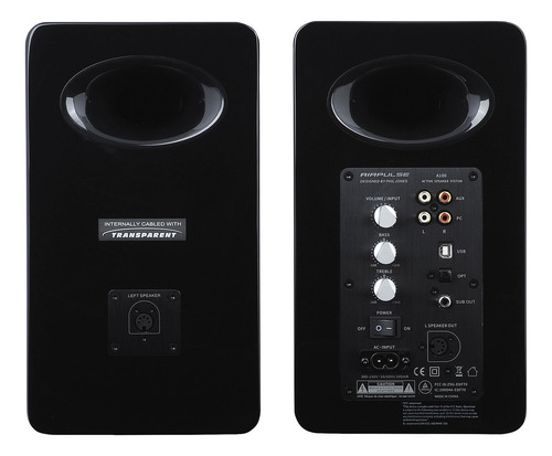 Monitores de estudio Edifier Airpulse A100 127V 100W color negro