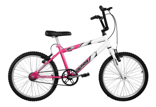 Bicicleta  Ultra Bikes Bike Aro 20 Bicolor freios v-brakes cor rosa/branco