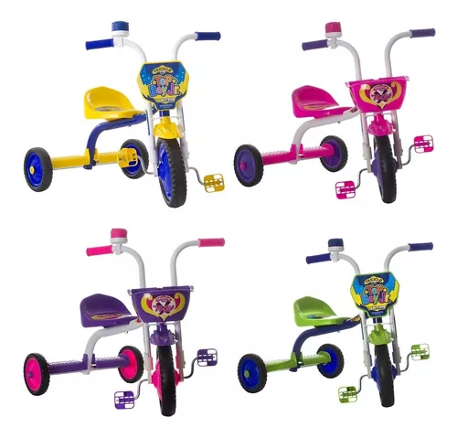 Triciclo Infantil Ultra Bikes Motoca Com Buzina Menina/Menino