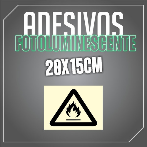 Placa De Ps / Pvc Com Adesivo Fotoluminescente 0,24x0,12