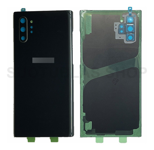 Tapa Trasera Y Cristal Cámara Para Samsung Note10 Plus Negro