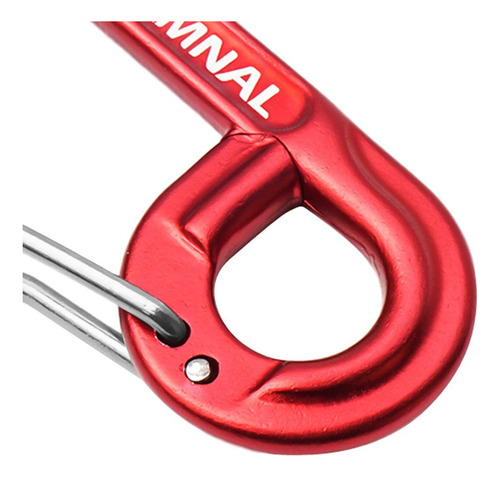 2pcs Mosquetón Pequeño Llavero Clip Aluminio Ligero Rojo