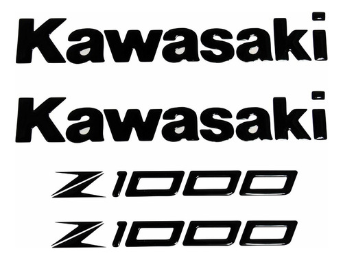 Kit Adesivos Compativel Kawasaki Z1000 Preto Resinado Re36