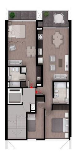 Departamento 2 Dormitorios Centrico Vista Norte
