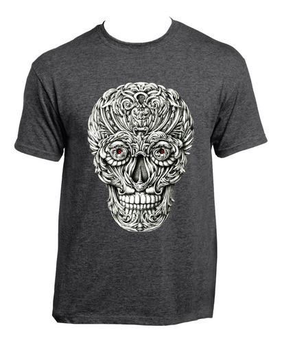 Playera Skull Craneo Calavera Diseño 140 Playeras Beloma