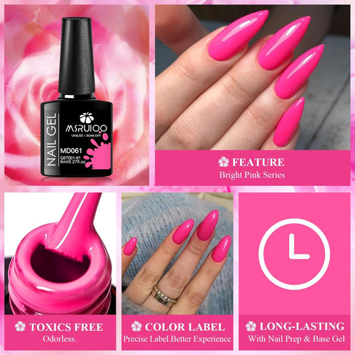 Juego De Esmaltes De Uñas De Gel, 12 Piezas, Kit De Esmalte