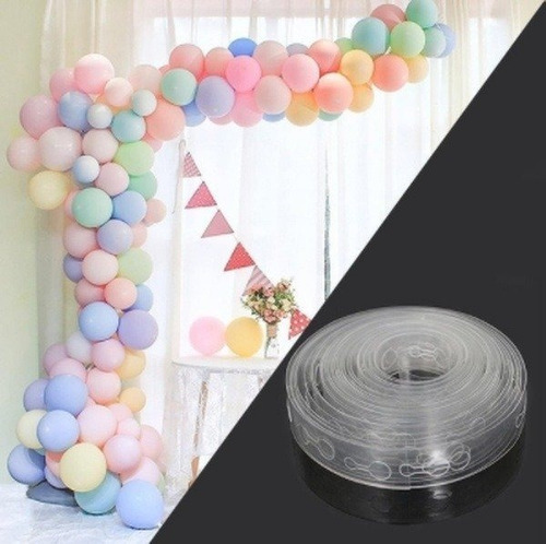 Imagen 1 de 3 de Cinta De Acetato Para Hacer Arcos De Globos De 5 Metros