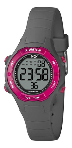 Relógio Infantil Digital X-watch Cinza Xlppd058 Bxgx