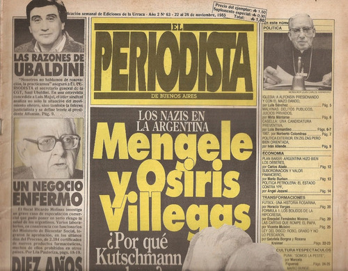 Revista El Periodista Nº 63 Noviembre 1985