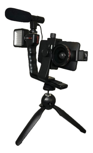 Steadycam Estabilizador+microfone+led+tripé P Smartphone 