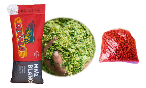 Semilla De Maiz Hibrido Blanco Dk 357 Forrajero Silo 1kg