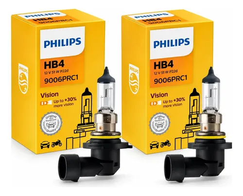 Par De Lâmpada Automotiva Hb4 12v 51w Base P22d Philips