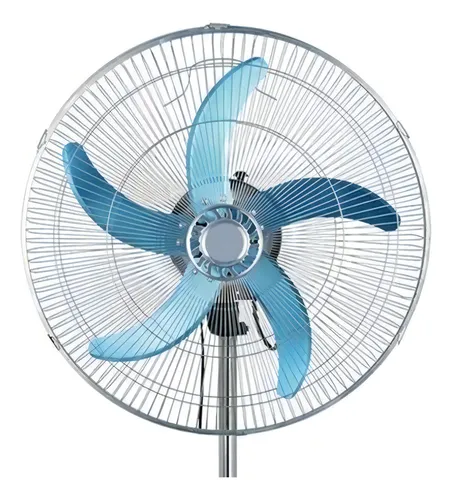Ventilador de columna Turbo de metal, 5 aspas, 50 cm, potente marco de pedestal, color negro, diámetro 50 cm, 110 V