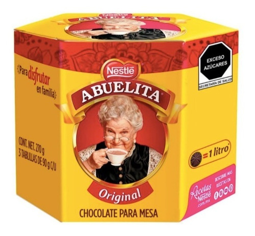 Chocolate Para Mesa Nestlé Abuelita Original 270g 3pzas