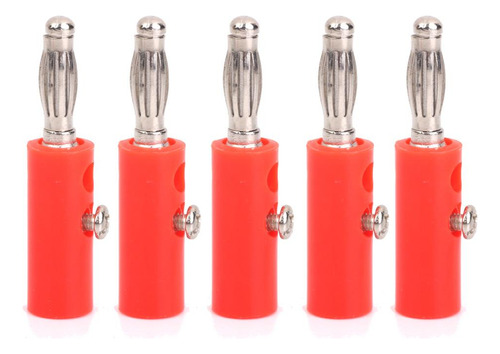 10pcs Banana Plátano Conectores De Nuevos Rojo + Negro 4mm