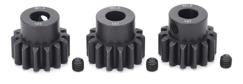 Engranaje De Acero Con Eje De 8 Mm, 3 Piezas, Motor De Piñón