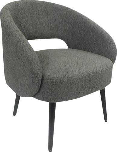 Sillón Zara Con Tapizado En Tela Boucle Gris