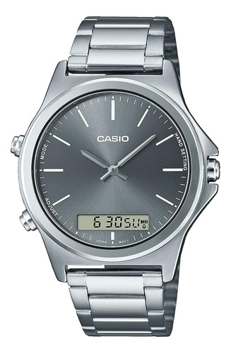 Casio Mtp-vc01d-8e Reloj Analógico De Doble Zona Horaria De