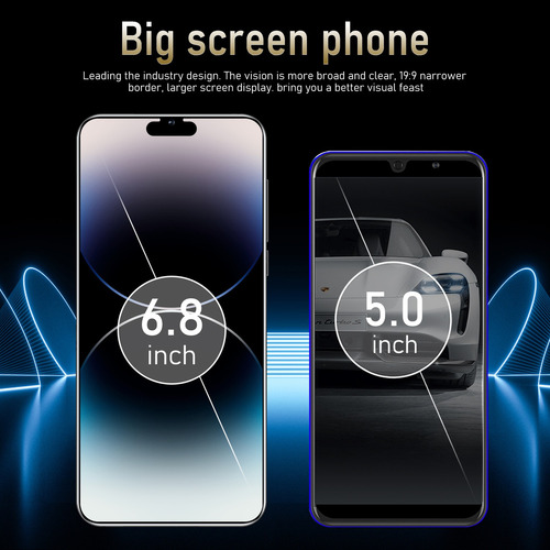 Smartphone 5g Inteligente De Doble Tarjeta Sim, Teléfono Android, Pantalla Grande De 6.8 Pulgadas, 8+256 Gb De Memoria
