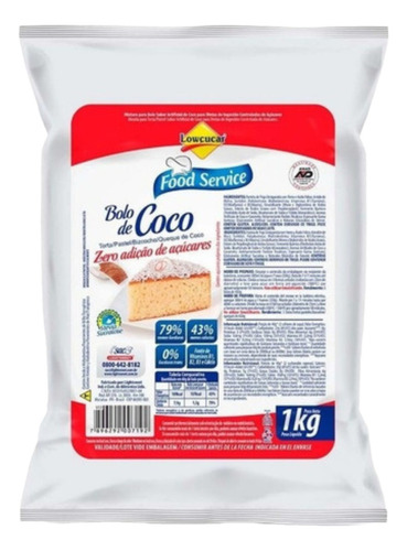 Mistura Para Bolo Neutro Zero Acucar Lowaçúcar 1kg