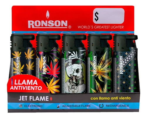 Pack 15 Encendedores Ronson Jet Flame - Lireke