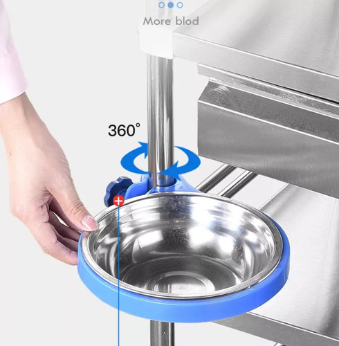 Heaimo Mesa Uso Rudo Sencilla Con Ruedas Inoxidable 60*40