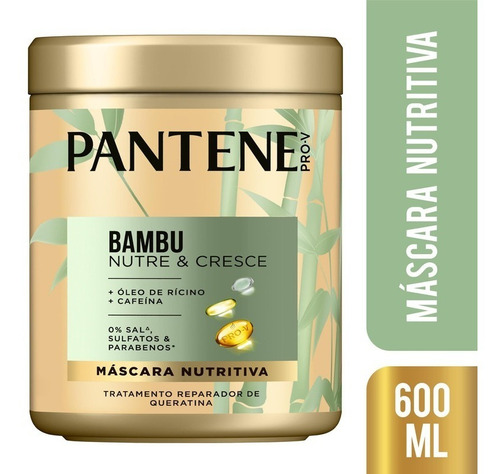 Máscara Nutritiva Bambu Nutre E Cresce 600ml Pantene