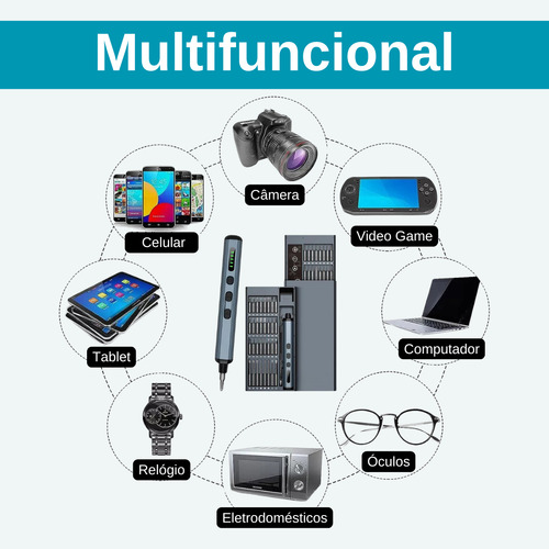 Chave Fenda Parafusadeira Philips Elétrica Sem Fio Precisão Profissional Digital Informática